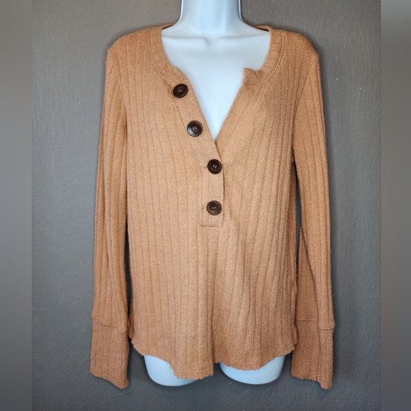 We The Free Sweaters - We the Free Oliver Henley Long Sleeve with Buttons